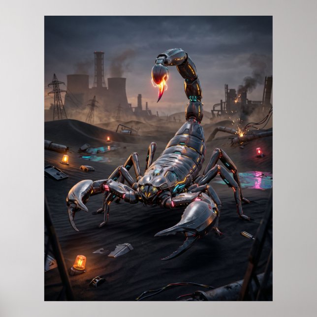 Neon Skorpion Reaktor Sandar Poster (Framsidan)