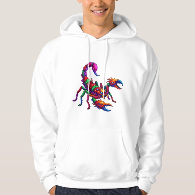 Neon Skorpion Sprängning Hoodie (Framsida)
