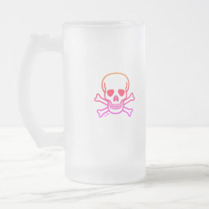 Neon Skull frostat mugg