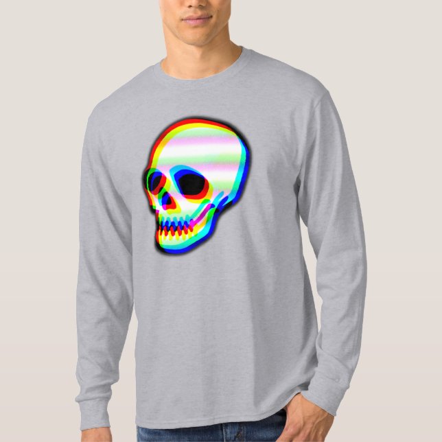 Neon Skull Illustration T-Shirt (Framsida)