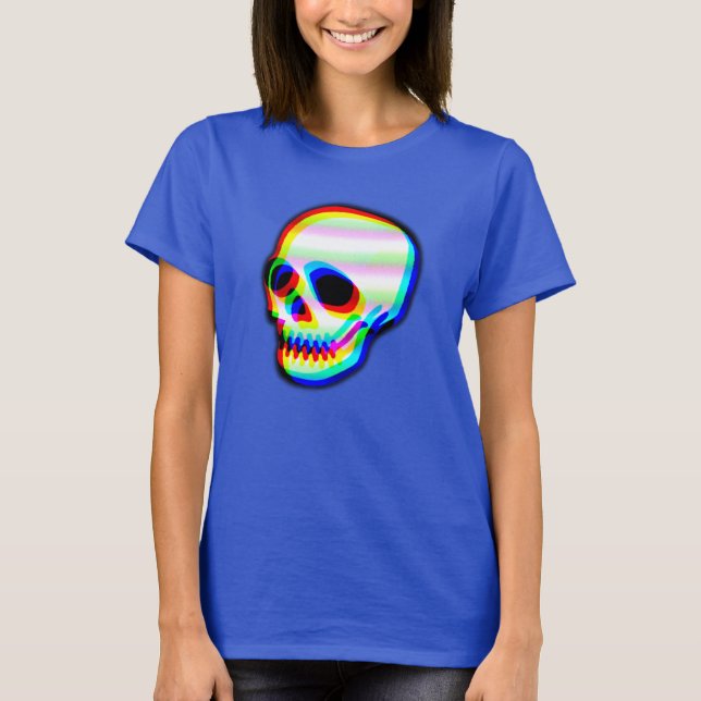 Neon Skull Illustration T Shirt (Framsida)