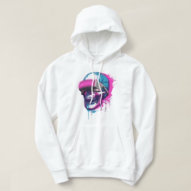 Neon Skull Vision Hoodie (Design framsida)
