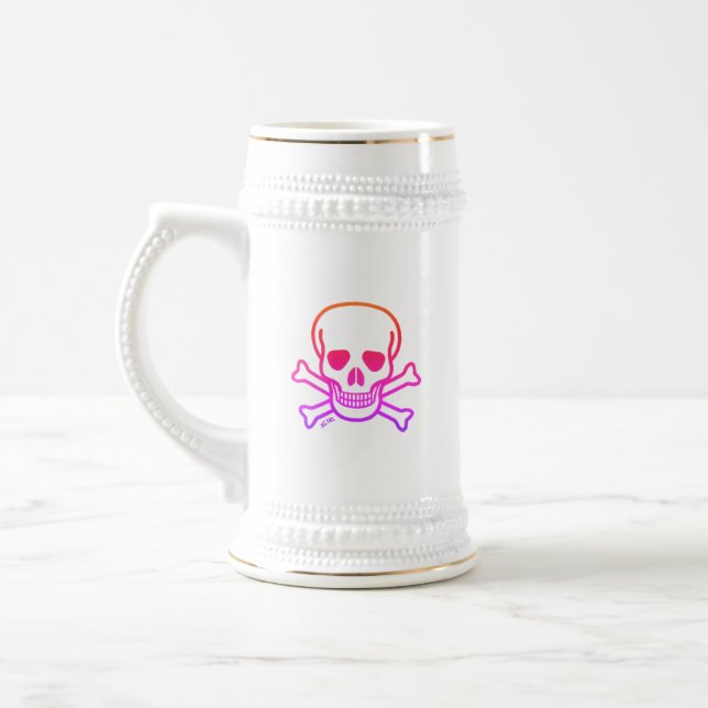 Neon Skull white stein guld trim Sejdel (Vänster)
