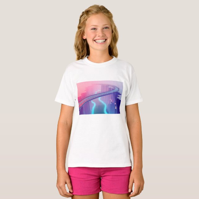 Neon Skybridge Dreamscape T Shirt (Hel framsida)