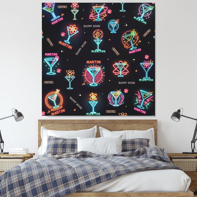 Neon skylt Space Age Atomic Martini Cocktailtryck (Insitu (sovrum))