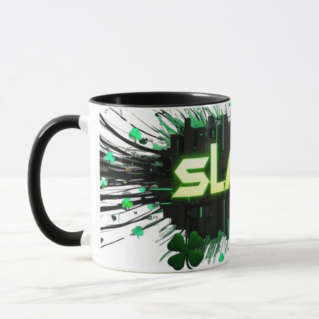 Neon Sláinte Cyber-Mugg Mugg (Vänster)
