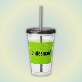 Neon Slime Grönt Summer Bachelorette Bridesmaid Take Away Mugg