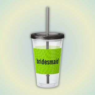 Neon Slime Grönt Summer Bachelorette Bridesmaid Take Away Mugg