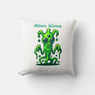 Neon Slime Monster - Coola Creepy Alien Design Kudde