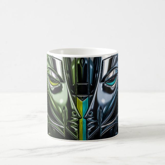 Neon Smaragd Ansikte Kaffemugg (Center)