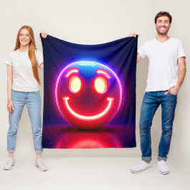 Neon Smile: Lycklig glöd Fleecefilt