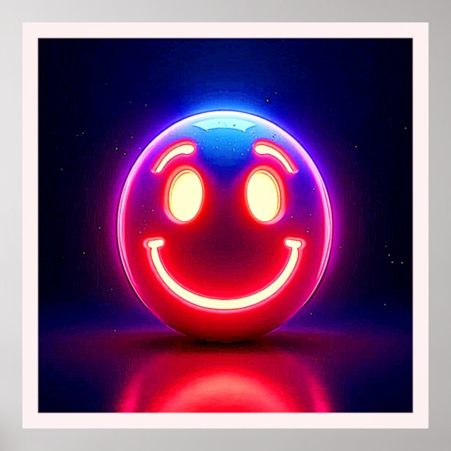 Neon Smile: Lycklig glöd Poster (Framsidan)
