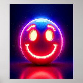 Neon Smile: Lycklig glöd Poster