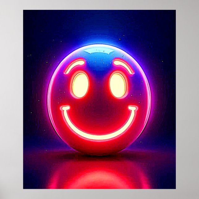 Neon Smile: Lycklig glöd Poster (Framsidan)