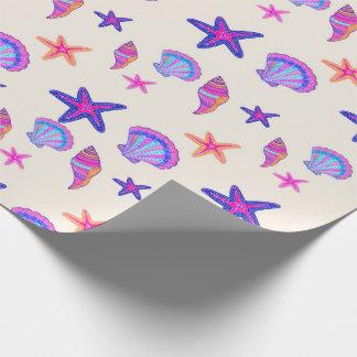 Neon Snäckskal Mermaidcore Sömlöst Mönster Presentpapper