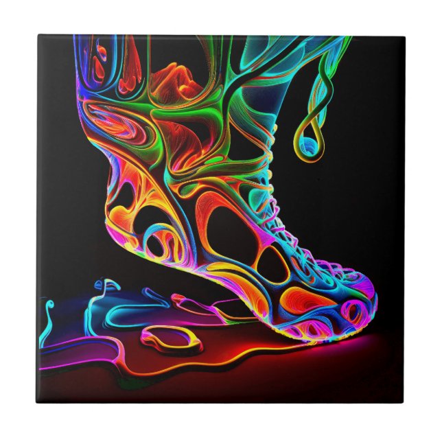 Neon Sneaker Kakelplatta (Framsidan)
