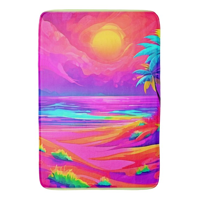 Neon Sol & Beach Bliss Badrumsmatta (Framsidan (Vertikal))
