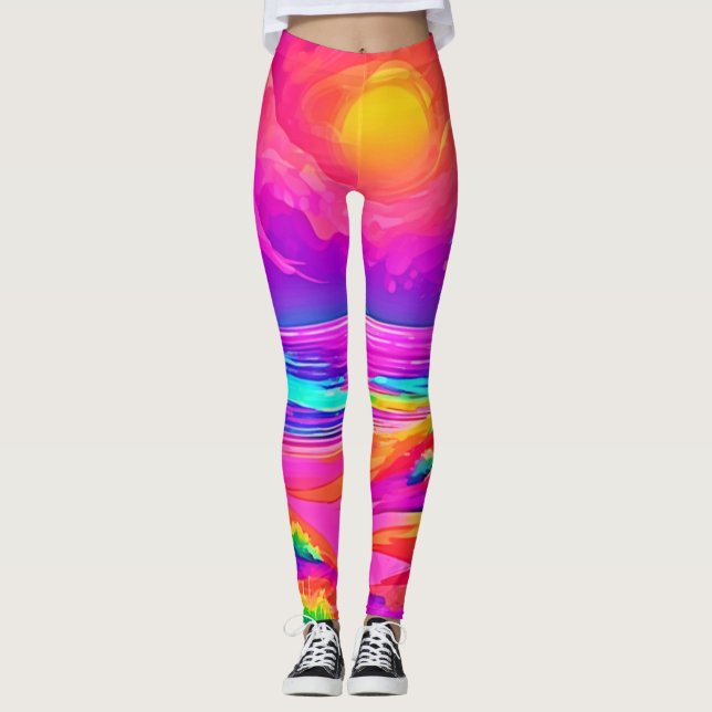 Neon Sol & Beach Bliss Leggings (Framsida)