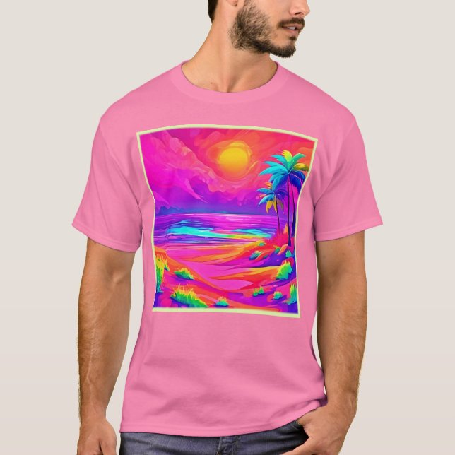 Neon Sol & Beach Bliss T Shirt (Framsida)