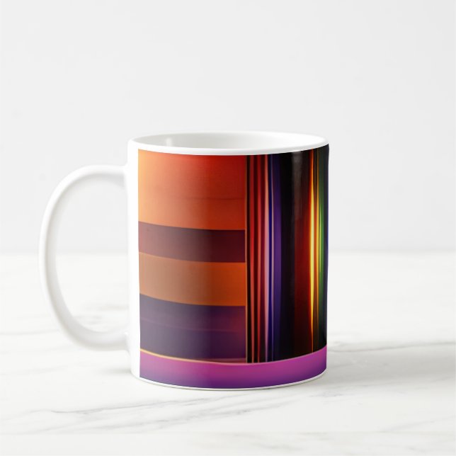 Neon Solnedgångsband Kaffemugg (Vänster)