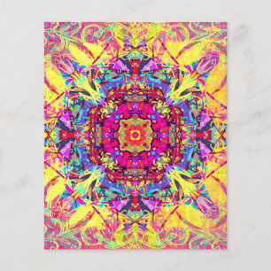 Neon sommar boho mandala scrapbookpapper