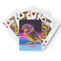 Neon Sparrow med glödande accenter