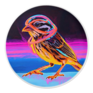 Neon Sparrow med glödande accenter Knopp