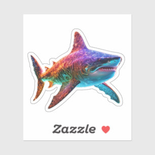 Neon Spectrum Shark Klistermärken