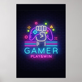 Neon Spelare Poster