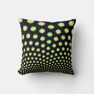 Neon Spheres on Black Pillows Kudde