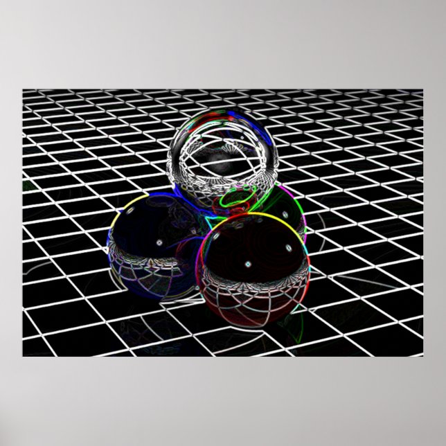 Neon Spheres Poster (Framsidan)