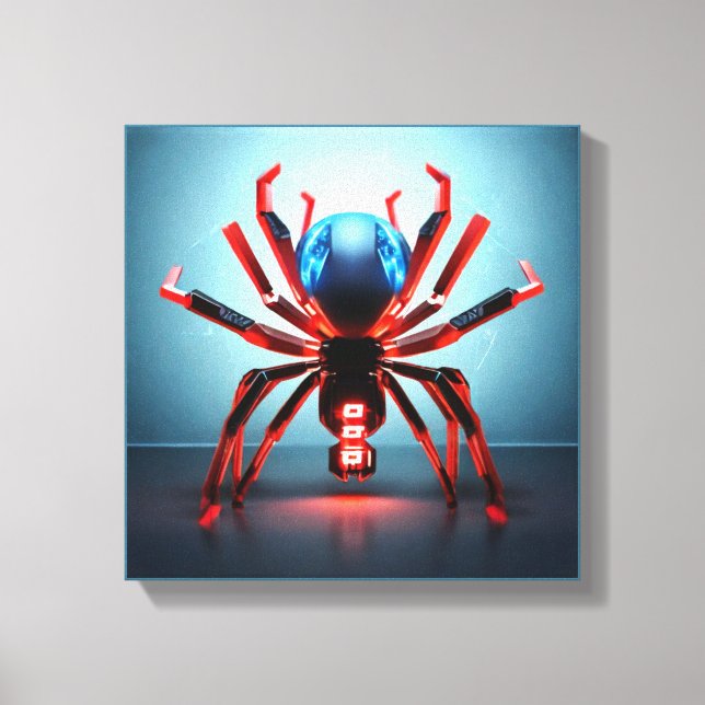 Neon Spider Art Canvastryck (Framsida)