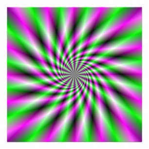 Neon Spinning Wheel Fototryck