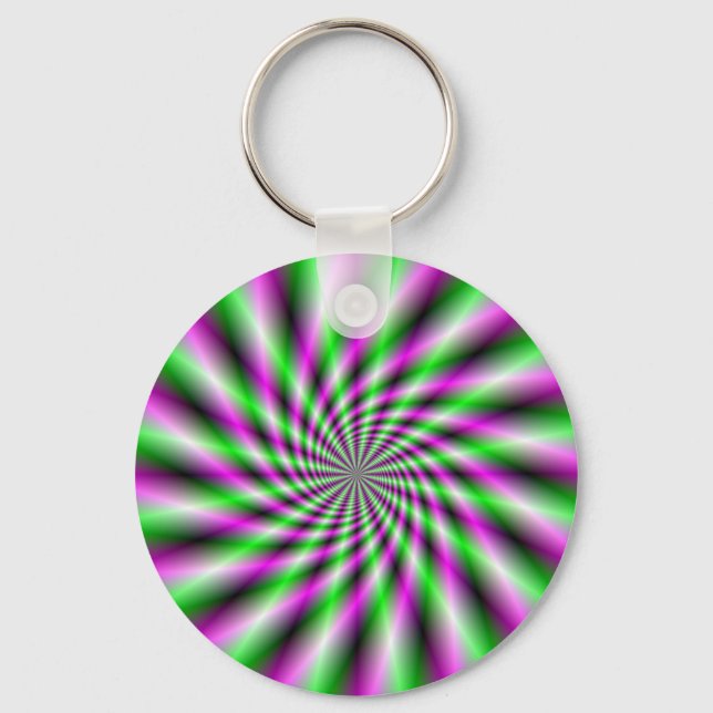 Neon Spinning Wheel-Nyckelring Nyckelring (Framsida)