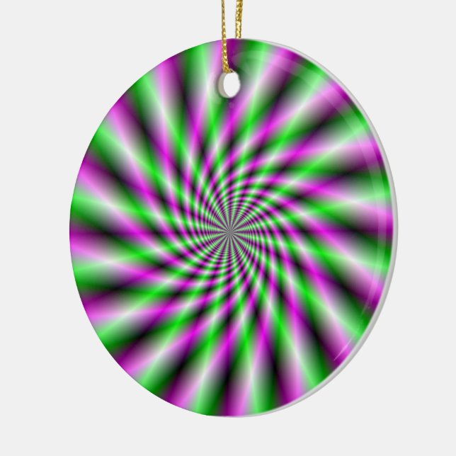 Neon Spinning Wheel Ornament (Vänster)