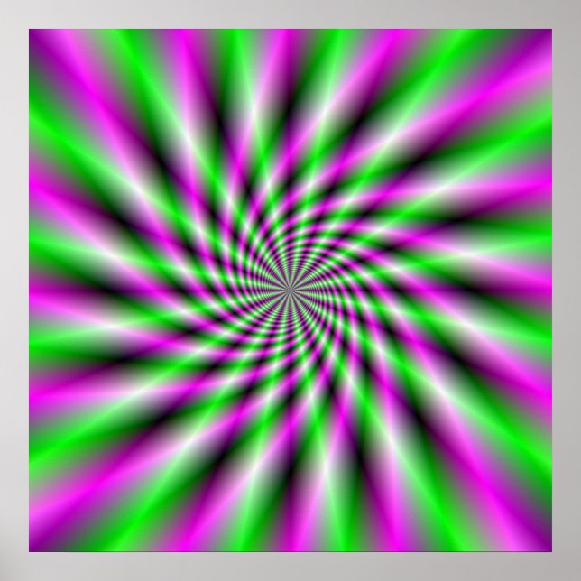 Neon Spinning Wheel Poster (Framsidan)