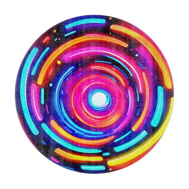 Neon Spiral Light Art (Framsidan)