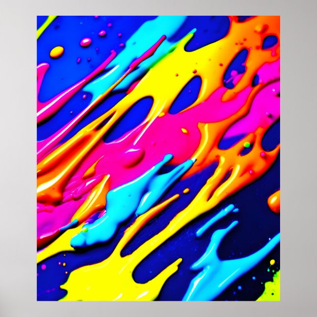 Neon Splatter Design Poster (Framsidan)