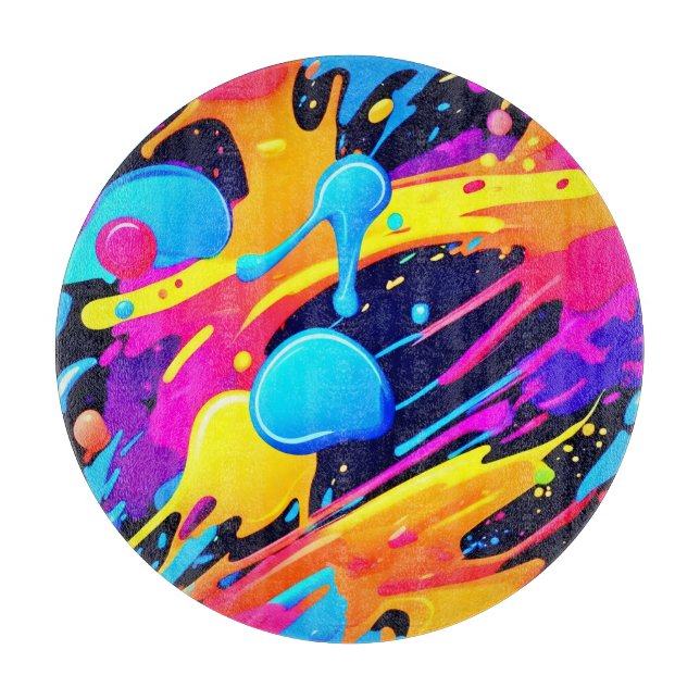 Neon Splatter Paint Art (Framsidan)