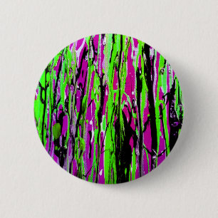Neon Splatter Paint Lila Grönt och svart Knapp