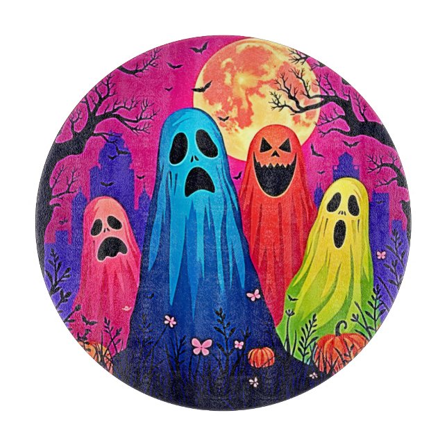 Neon Spöken Halloween fest Design (Framsidan)