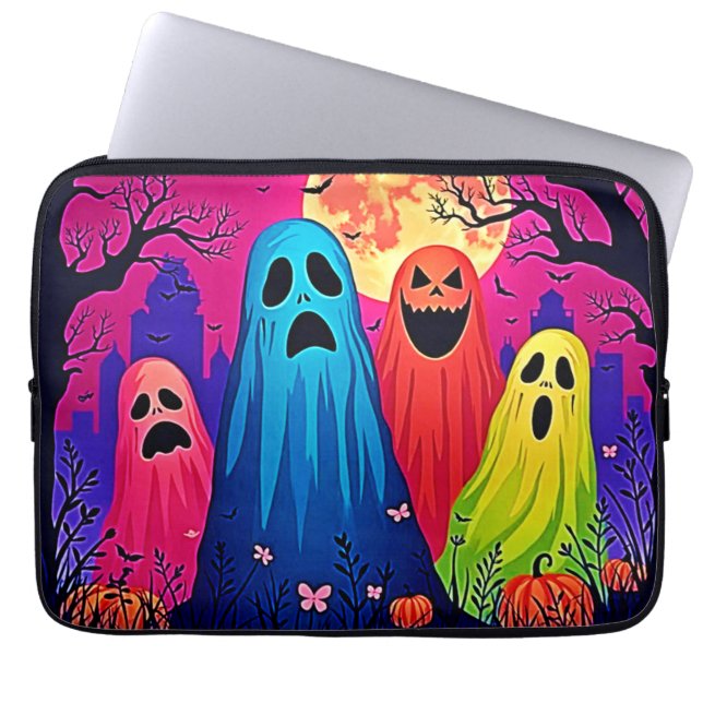 Neon Spöken Halloween fest Design Laptop Fodral (Framsidan)