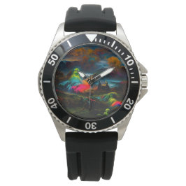 Neon Spöken i ett hårt Fantasy liggande Armbandsur