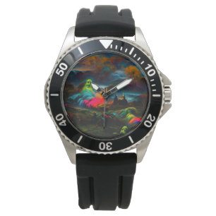 Neon Spöken i ett hårt Fantasy liggande Armbandsur