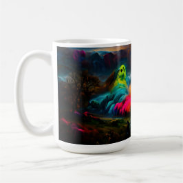 Neon Spöken i ett hårt Fantasy liggande Kaffemugg