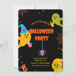 Neon Spooky Halloween fest-inbjudan Inbjudningar