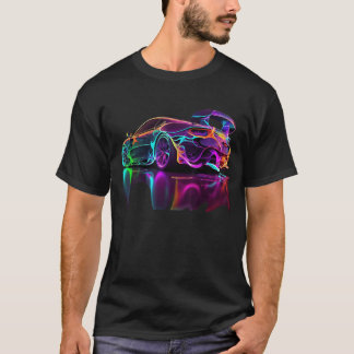 Neon sportbil retro t shirt