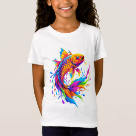 Neon Stänk Koi Fish T Shirt
