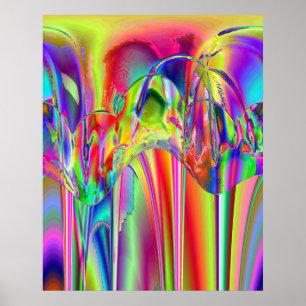 Neon Stänk Poster