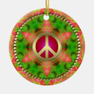 Neon Star Groovy Fredstecken Hanging Ornaming Julgransprydnad Keramik